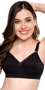 Trylo Women'S Non-Wired Bra (Krutika Chiken_Black_46G),Black,46,B07Z5FQSSQ