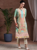 Libas Women'S Crepe Printed Straight Kurta (29267 Green Green M