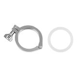JMCOLMT Tri Clamp 2.5 Inch Single Pin Heavy Duty with Wing Nut Stainless Steel 304 Sanitary Fitting with Ferrule TC 2.5 Silicone