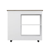Nigella Kitchen Cart -Kitchen -White / Dark Brown