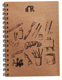 inr Artist WIRO Theme TL Sketch Book A6 Size (14.8 cm x 10.5 cm) 140 GSM (50 Sheets/100 Pages) Stitched Drawing Notebook