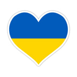 Ukraine Flag Heart Vinyl Sticker Auto Car Truck Wall Laptop | Sticker | 5.5 Wide