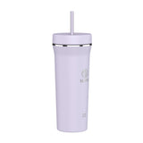 Takeya Straw Tumbler - For Coffee, Water & More - Durable with Built-In Silicone Coaster - Double Stainless Steel Insulation for