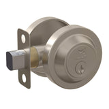 Mega Handles - Buena Deadbolt Entry Lock - Heavy Duty Round Locking for Left or Right-Handed Doors - Interior/Exterior - Satin N