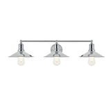 Living District Etude 3-Light Mid-Century Metal Wall Sconce In Chrome