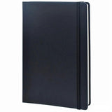 Tempt Classic Black Hardcover Notebook Diary, A5 Size, Elastic Band Closure, Pages 160