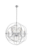 Living District Cordelia 12-Light Transitional Metal Pendant In Chrome