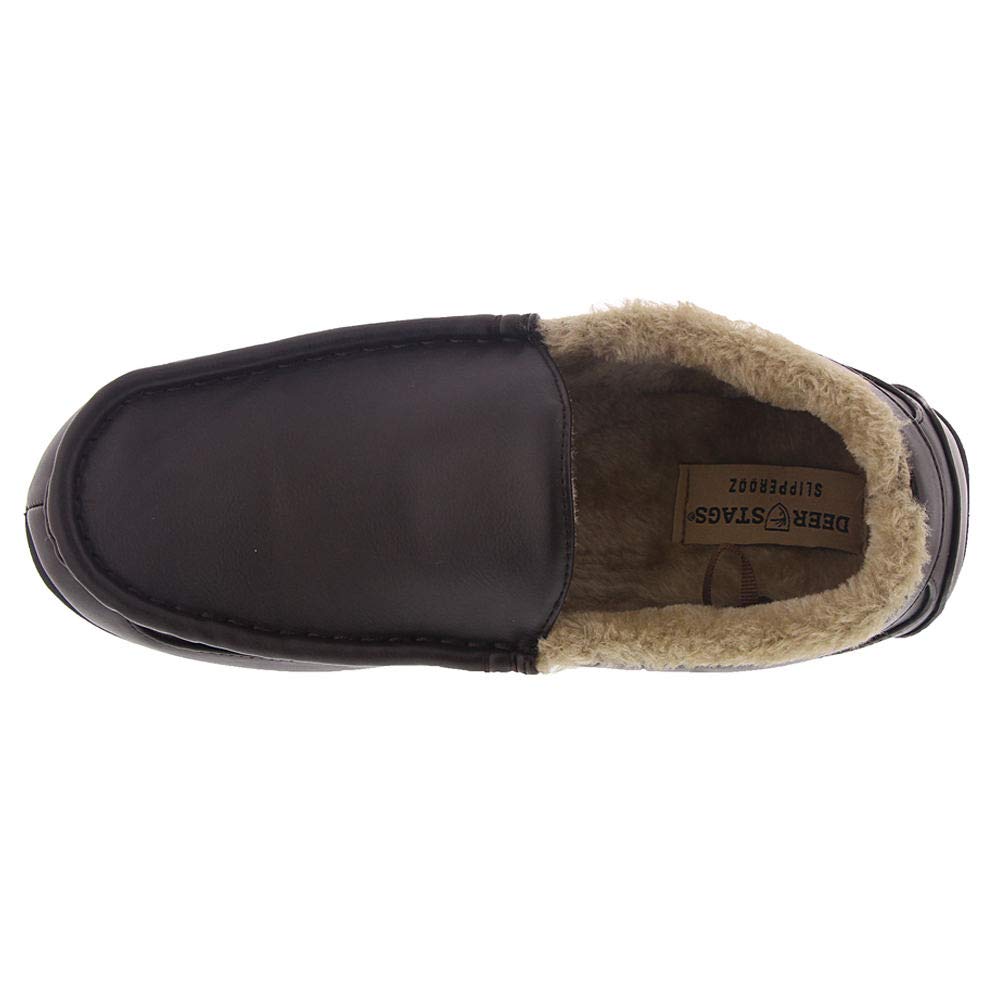 Deer Stags Men's Spun Slipper, Dark Brown, US Men's 9 Med