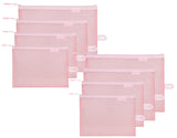 SUPACOOL Set of 8 Travel Mesh Makeup Bag, Cosmetic Organizer Pouches with Zipper, Diaper Organizing Pouches, Nylon Toiletries Ba