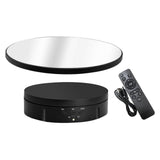 MYADDICTION 360 Degree Turntable Display Stand Mirror Covered for Video Cake Photography Black
