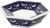 Benjara Elegantly Crafted Bath Accessories, Set Of 4, Blue And White