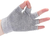 YL TRD V 2 Packs of Non Slip Fingerless Yoga Gloves Exercise Gloves Workout Gloves (Transparent dots)