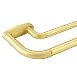 Double Curtain Rods Brass Room Darkening Curtain Rod 48-84 Inches Adjustable 3/4 Inches Front And 5/8 Inches Back Quality Metal Window Curtain Rod Wrap Around Design -Like New