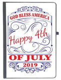 Udnag Ruled Notebook Diary American Independance Day | Bless America Happy 4Thof July 2019, [A5 80Pages 80Gsm]