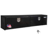 Buyers Products 1702980 Black Steel Topsider Truck Box With T-Handle Latch, 18 x 72 x 16 Inch, Truck Tool Box For Storage And Or