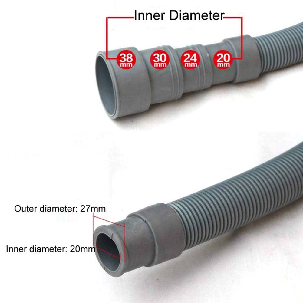 1 Piece 4.9Ft (1.5M) Universal Wash Machine Drain Extension Hose Washing Machine Extension Washing Pipe Dishwasher Drain Hose