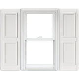 Polaris Vinyl Raised Panel Shutters (1 Pair) - 001 White - 15 Inch x 51 Inch