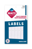 MACO White Rectangular MultiPurpose Labels, 1/2 x 13/4 Inches, 840 Per Box (MS828)