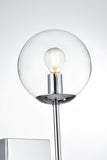 Living District Indoor Modern Home Decorative Bright Ceiling Neri 1 Light Brass And Clear Glass Wall Sconce