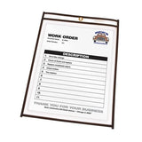 Wholesale CASE of 5 CLine Stitched Vinyl Shop Ticket HoldersShop Ticket Holder, Stitched, 11x14, 25/BX, Clear Vinyl
