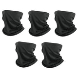 Xjarvis Bandana For Dust & Sun Protection Comes With Cool Lightweight Windproof Breathable Material Fishing Hiking Running Cycling Pack Of 5 Black,Pack Of 5,,B0C7H5134F