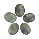 Nupuyai Pack of 5 Oval Labradorite Cabochons for Jewelry Making, Stone Cabochons Flatback DIY Art Project Jewelry Making Supplie