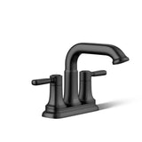 Kohler R33043-4D-BL Ealing Centerset Bathroom Sink Faucet, 1.2 gpm, Matte Black