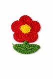 Kalka Traders Crochet Flower Embroidery Patches, Iron On Appliques For Clothing, Jeans, And Jackets, 10 Pieces (Red)