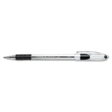 Pentel BK90A R.S.V.P. Stick Ballpoint Pen, 7mm, Trans Barrel, Black Ink, Dozen