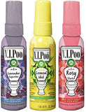 Air Wick V.I.P. PrePoop Toilet Sprays | Lemon/Lavender/Rosy Starlet Scents | Contain Essential Oils | Travel size Air Freshener