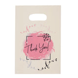 ysmile Thank You Plastic Shopping Bag with Handle Poly Die Cut Plastic Merchandise Bag for Retail Small Business 7.8x11.8 100 ct