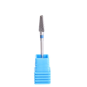 Carbide Drill Bits Tapered Cone Cuticle Clean Bit Nail Art Pedicure Manicure Tools Accessories Medium Grit Silver