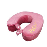 Nutcase Personalized Travel Neck Pillow With Memory Foam For Comfort Neck Supporting Pillows (Pink)