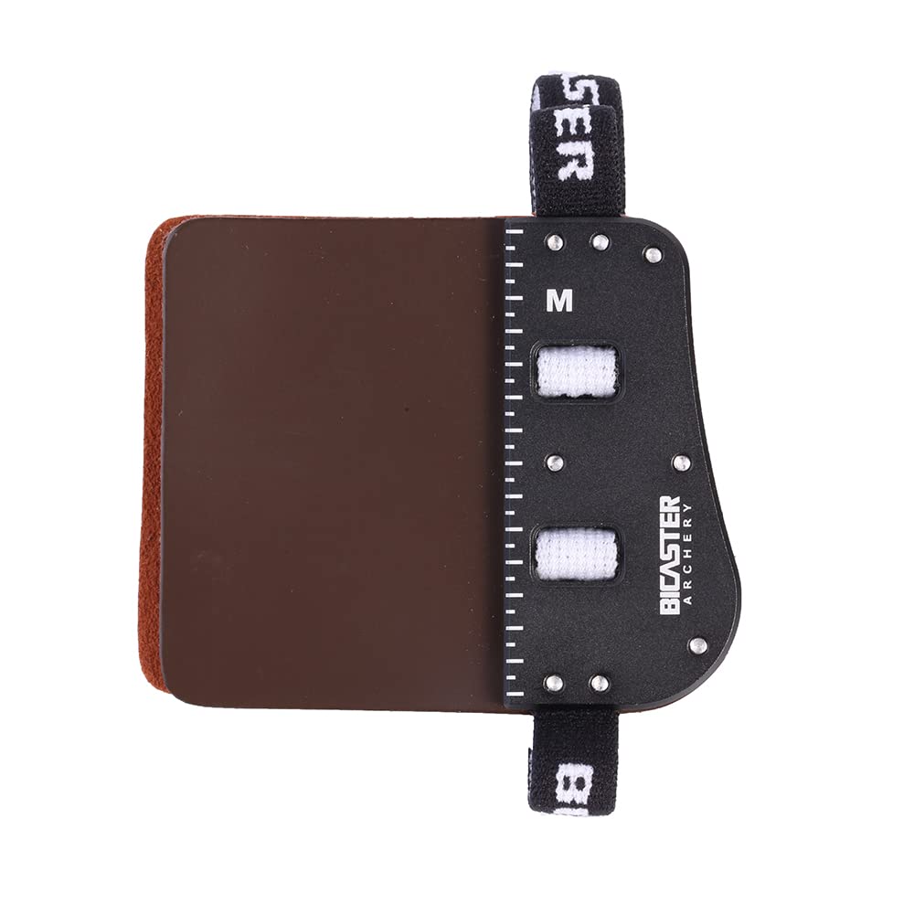 BICASTER SP3 Barebow Finger Tabs Cowhide Face+Aluminum Plate (Medium, Right Handed)