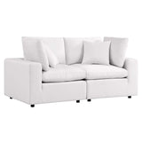 Modway EEI-5576-WHI Commix Overstuffed Outdoor Patio Loveseat, White