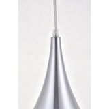 Living District Nora 1-Light Mid-Century Aluminum Pendant In Burnished Nickel