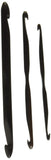 Lacis Double End Crochet Hook with Center Indent, Ebony, 3Pack