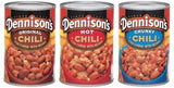 Dennison's Original, Hot, Chunky Chili Con Carne with Beans Triple Treat, 15oz Can (Pack of 12)