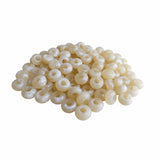 Large Hole Beads for Jewelry Making-100pcs 14mm European Rondelle Spacer Beads,Big Hole Craft for Bracelets(Beige)