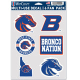 Boise State Broncos Decal Multi Use Fan 6 Pack Special Order