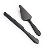 Eisinly Wedding Cake Cutting Set,Cake Knife and Server Set,2Pcs Matte Black
