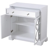Elegant Decor Modern 32 Accent Cabinet In Hand Painted White