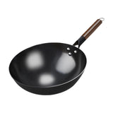 MYADDICTION Wok Pan Induction Cooker Pots Manual Forging Iron Pan General Nonstick Wok