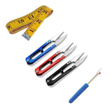 Gemsy 5 In 1 Sewing Accessories Combo Kit 3 Thread Cutters, Measuring Inch Tape & Seam Ripper Tailoring Tools Set For Sewing