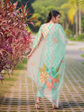 Gosriki Women'S Rayon Viscose Straight Printed Kurta With Pant & Dupatta (Zaggu Pista-Vks01-Gs_Xxl_Pista_Xx-Large),Pista,2,B0F54BCVSW