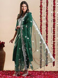 Gosriki Women'S Rayon Blend Embroidered Straight Kurta With Pant & Dupatta (Heena Green-Vks01-Gs_Xl_Green_X-Large),Green,,B0D9YVRPNR