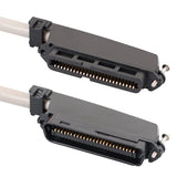ICC Female to Male 25 Pair Telco Cable 15ft - Cat3 24AWG, 100% Solid Pure Copper, Gray Riser CMR Cable with 90 Degree 50 Pin Tel
