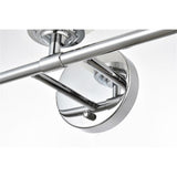 Living District Ansley 3-Light Iron & Glass Bath Sconce In Chrome/Frosted White