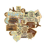 Isee 360 Vinyl 30 Pcs Vintage Travel Small Printed Scrapbook Learning Stickers For Notebooks,Diary, Journal,Laptop, Mobiles Mult