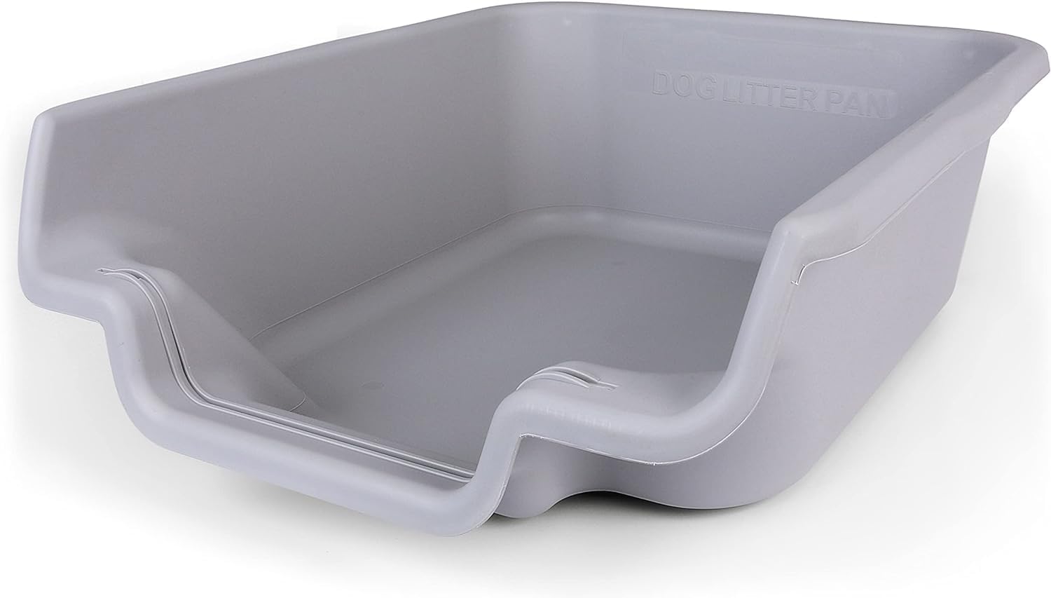 PuppyGoHere Dog Litter Box, Misty Gray Color, Extra Large Size, Durable & Pet Safe Puppy Litter Box, Indoor Open Top Entry Dog L